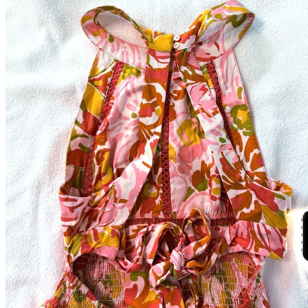 Anthropologie Abel The Label Floral Maxi Dress Size Large Resort Cruise - Picture 4 of 5